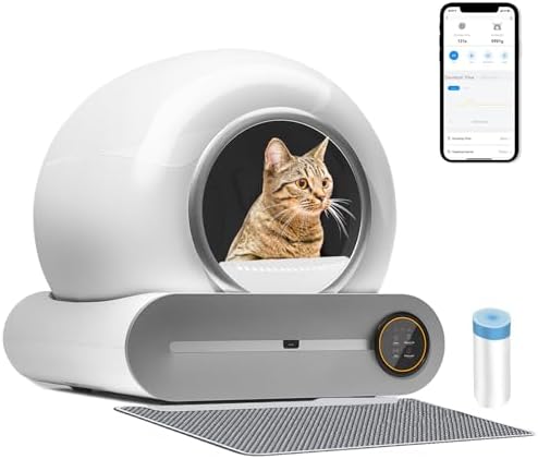 APP-Controlled Self-Cleaning Cat Litter Box | Odor-Free, Safe, Spacious & Quiet